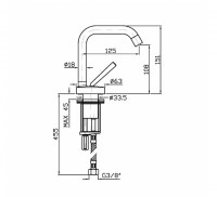 MONOMANDO LAVABO ISYSTICK ZUCCHETTI 